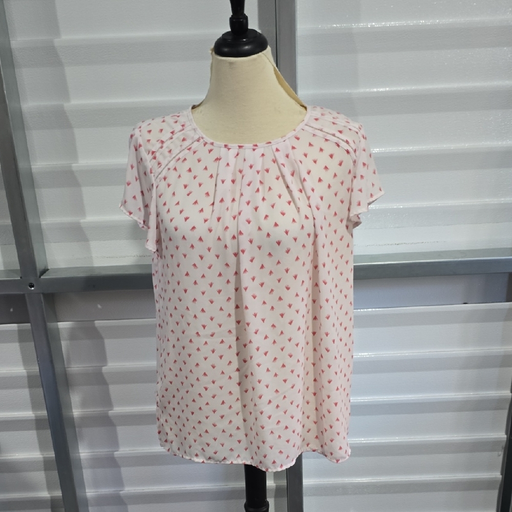Liz Claiborne‎ Light Pink Triangle Blouse Size Large